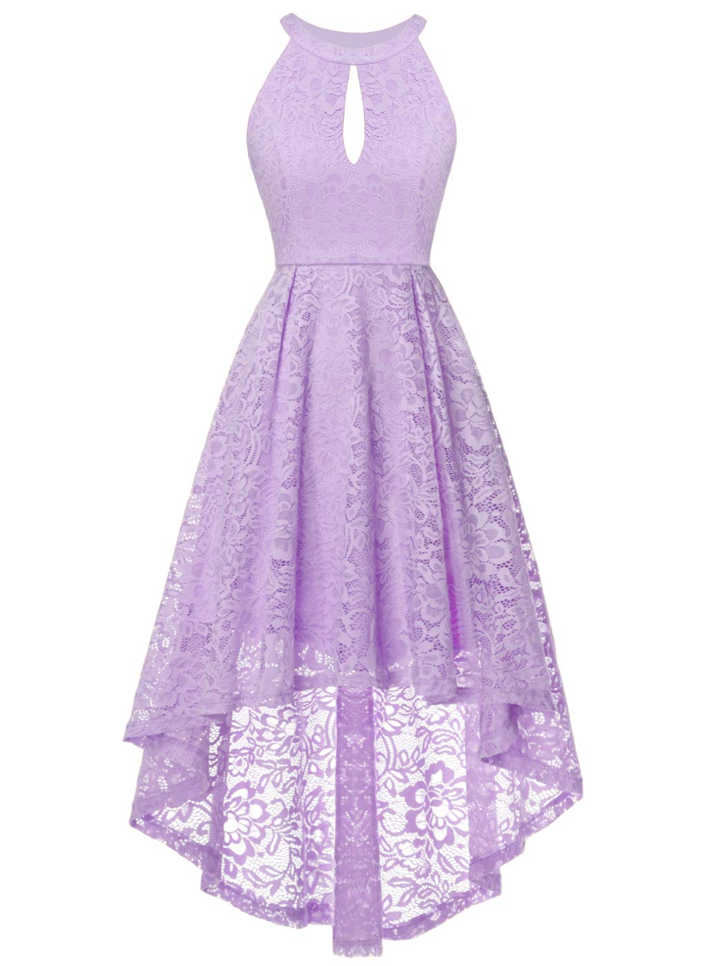 FAIRY-COUPLE-Womens-Vintage-Floral-Lace-Hi-Lo-Sleeveless-Cocktail-Formal-Swing-Dress-XL-Lavender