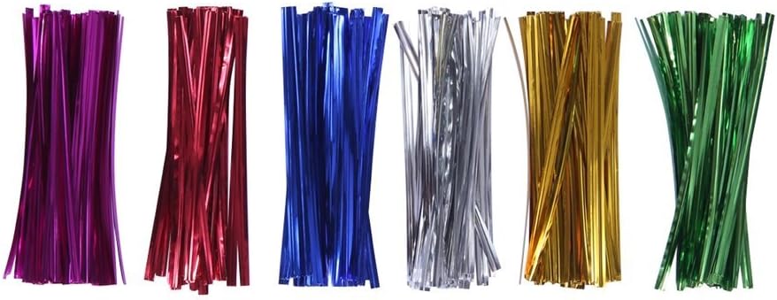 100 Gusset Cello Bags with Ties - 2.8 mil Big Size Gift Wrap Cellophane Bag - Clear Wine Bottle Gift Bags Large for Favor (8" x 16" + 4"): Kitchen & Dining