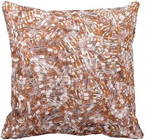 Bronze Gold Sequin Bling Design Print Pillow Case