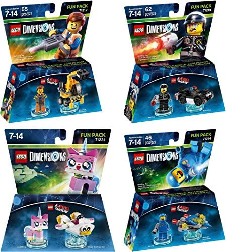 One Liberty Corner Lego Dimensions The LEGO Movie Bundle Pack - Emmet 71212, Bad Cop 71213, Benny 71214, and UniKitty 71231