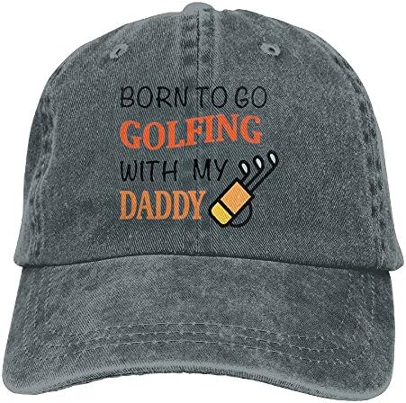 Unisex Born to Go Golfing with My Daddy Vintage Bonnet Asphalt