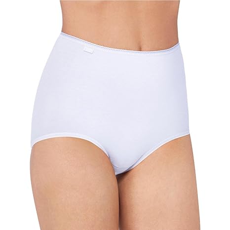 Sloggi 6er Pack Damen Maxi Slip | Taillenslip - Serie 24/7 Cotton 2+1 - Farbe Weiß, Schwarz - Größe 38 bis 54