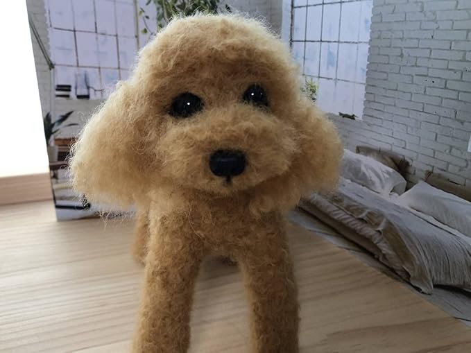 Amazon Co Jp おとママ羊毛フェルト レッドトイプードル お留守番よろしくね ホビー 通販