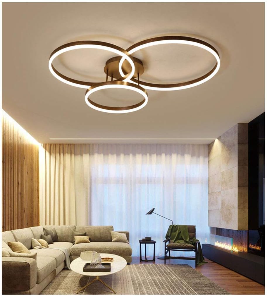 2 Anillo Creativo Moderno luz de Techo Minimalista Metal acrílico