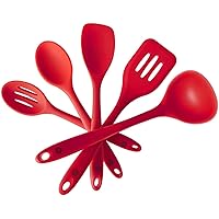 StarPack Basics Silicone Kitchen Utensil Set (5 Piece Set, 10.5") - High Heat Resistant to 480°F, Hygienic One Piece…