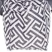 Womens Greek Key Beach Tote Bag (Grey & White)
