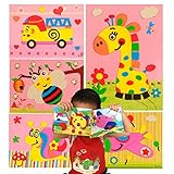 PAVEDGE Mosaic Sticker Art Kits for Kids, Toddler Crafts for 3 to 7 Years Olds, Diy 3D Puzzle Drawing Stickers