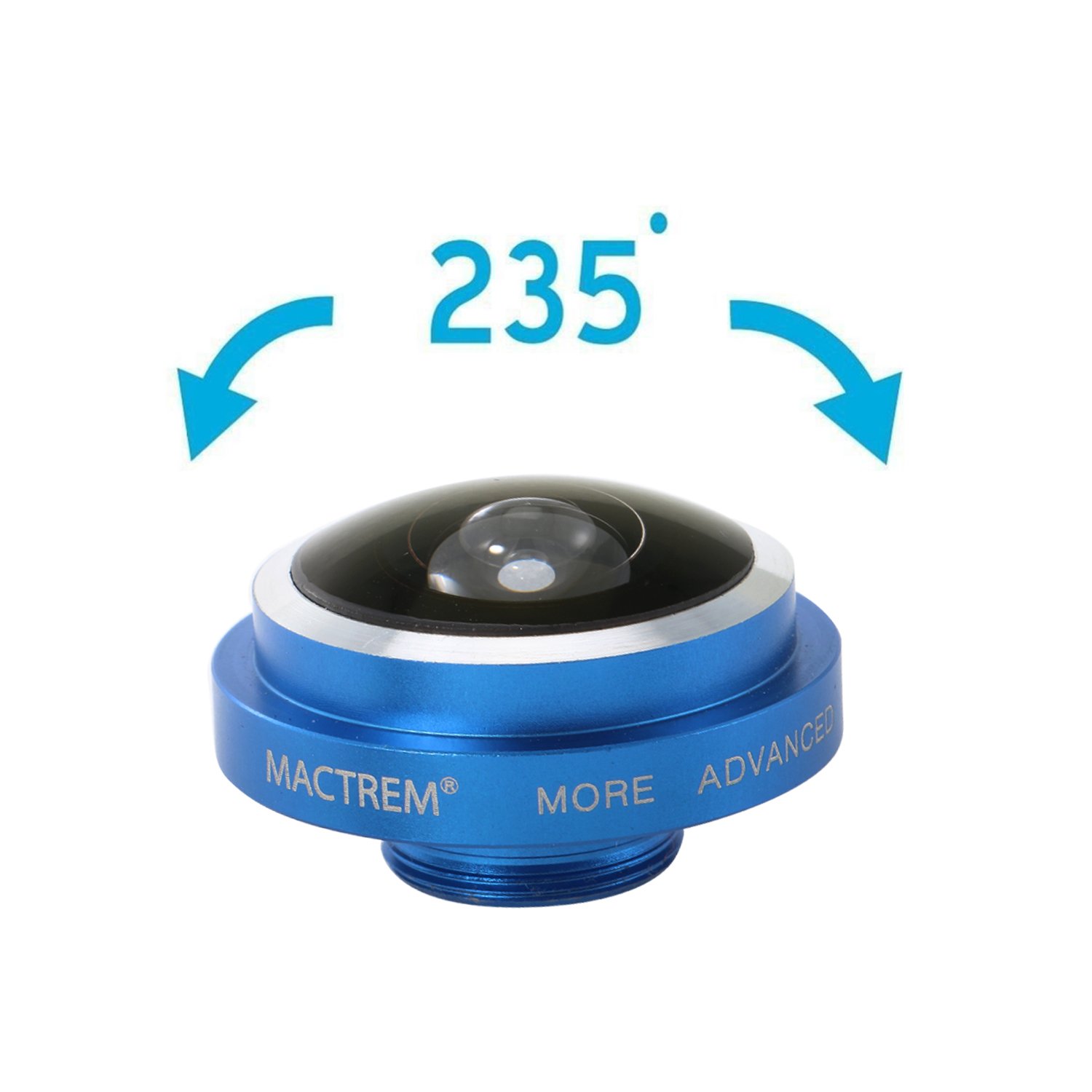 Mactrem 235° Fisheye Smartphone Lens, Works with Most Smartphones, for iPhone 7/7 Plus/6/6s/6s Plus/5/5s/4/SE/Samsung S7 S6 S5 HTC Huawei