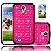 Galaxy S4 Case, Heng Tech Sparkle Shimmer Shockproof Case, Heavy Duty Hybrid Dual Layer Diamond Rhinestone Bling Case for Samsung Galaxy S4 (Rose)