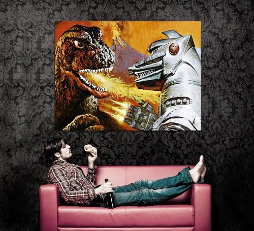 XD7663 Godzilla vs Mechagodzilla Retro Japanese Art HUGE GIANT WALL Print POSTER