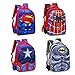 School Backpack for Boys Kids Schoolbag Student Bookbag Rucksack Waterproof Shoulder Bag Daypack with Anime Super Hero (A01, Large:16.5x12.6x5.5 in)