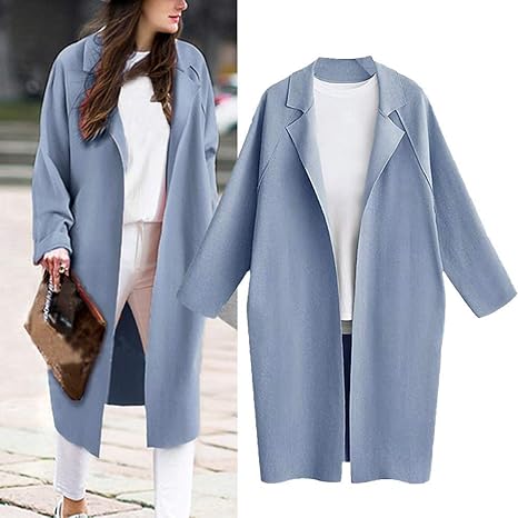 baby blue long coat