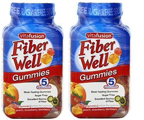 Vitafusion fiber gummies, sugar free, 90-count bottle (pack of 2)