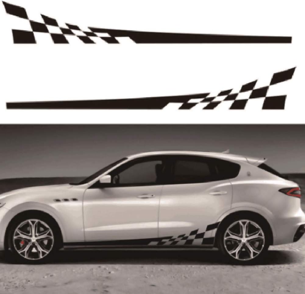 Amazon Co Jp 赤い秋実 車のステッカー 自動車 ボディ ステッカー カー オート デカール 車のサイドステッカー サイド スカート 装飾 カッティングステッカー ロング ストライプ 防水ステッカー ブラック ホーム キッチン