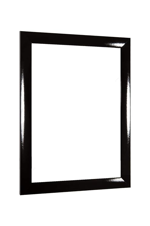 NiRa35-Top Bilderrahmen 37.5x98 cm in Schwarz Hochglanz mit Antireflex-Acrylglas