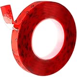 Heavy Duty Mounting Tape Adhesive Strong Tape Weatherproof Sticky Acrylic Double Sided Tape for Industry,Auto and House Décor,Clear(32.8ft x 0.39inch)