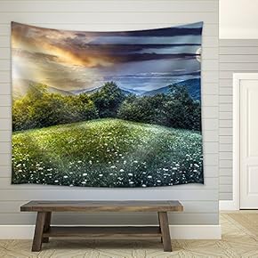 Modern Teenage Girl on Grunge Background. Grunge Style. - Fabric Wall Tapestry Home Decor - 51x60 inches