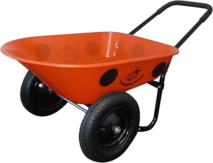 Amazon Com Marathon Yard Rover Carretilla Con Dos Ruedas Para Jardines Residenciales Color Verde Bandeja De Pol De 5 Pies Cubicos Lady Bug Jardin Y Exteriores