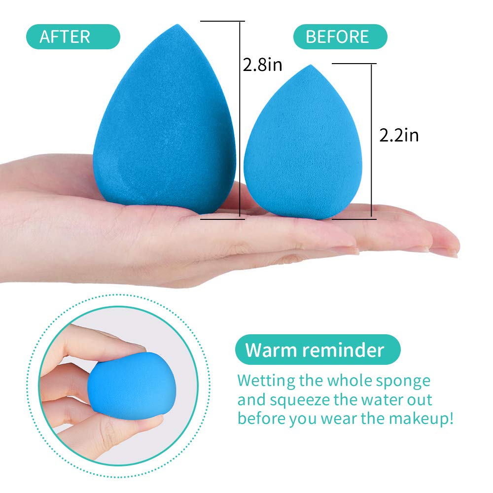 Premium 5PCS Makeup Sponge Blender, Latex Free Blending Foundation Sponge, Flawless for Powder, Cream and Liquid, Multi-Colored Makeup Egg : Beauty