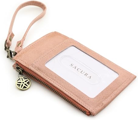 Amazon サクラ Sacura 日本製 牛革 ファスナーつき多機能パスケース ピンク 定期入れ