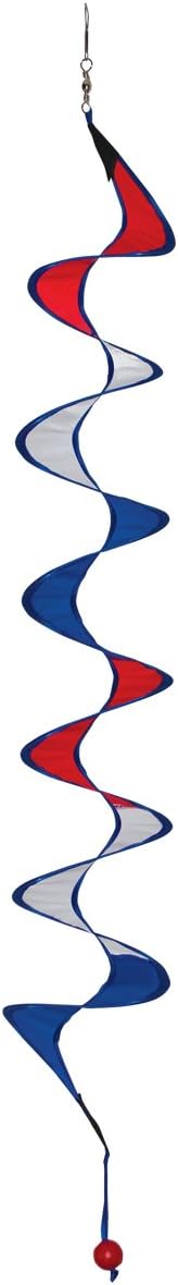In the Breeze Red, White & Blue Curlie Spinner - 24-Inch Hanging Yard Decoration