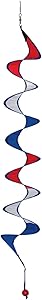 In the Breeze Red, White & Blue Curlie Spinner - 24-Inch Hanging Yard Decoration