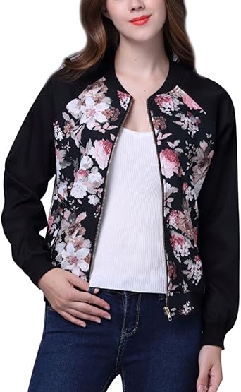 bomber fleuri femme