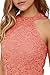 Women's Sexy Halter Sleeveless Round Neck Backless Wedding Midi Lace Party Cocktail Dress