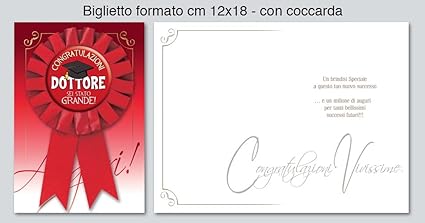 Biglietto D Auguri Laurea Congratulazioni Dottore Amazon It Cancelleria E Prodotti Per Ufficio