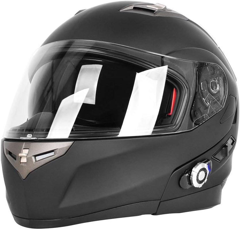 GWJNB Modular Bluetooth Helmet DOT Motorcycle Safety Helmets Motorbike Flip Up Dual Visors Full Face Helmet Built-In Dual-Speaker Bluetooth Headset With FM Touring Helmets
