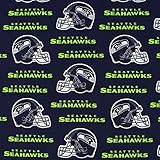 Cotton NFL Seattle Seahawks Football Print Cotton Fabric -By the Yard