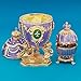 Design Toscano The Regal Romanov Style Collectible Enameled Egg, 3 Inch, Purple and Gold