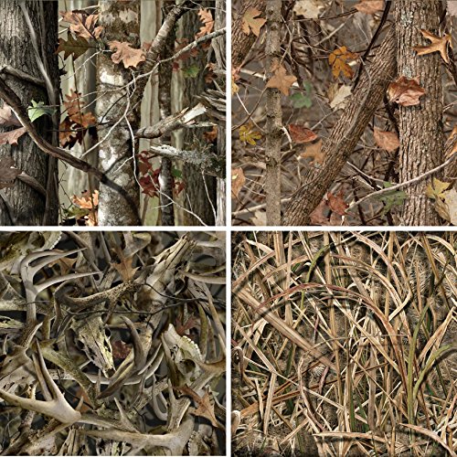 SISER Heat Transfer Vinyl With Transfer Mask FOUR 12" x 12" Blinggasm Vinyl Sheets Set, Camo Pattern Outdoor Vinyl 005