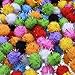 Blulu Glitter Poms Pompoms for Craft Making and Hobby Supplies 0.5 Inch, 500 Pieces, Assorted Colors
