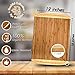 Bamboo Cutting Boards for Kitchen 2-PC Set - Wood Chopping Boards with Juice Groove, 18