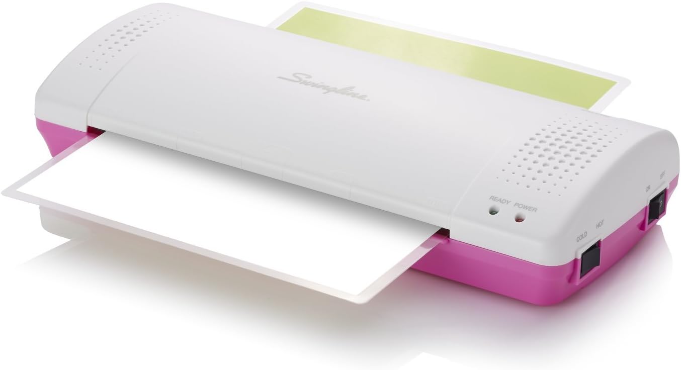 Swingline Laminator, Thermal, Inspire Plus Lamination Machine, 9 inches Max Width, Quick Warm-Up, Includes Laminating Pouches, White / Pink (1701865ECR) : Office Products