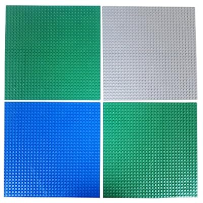 Building Brick Baseplate Value Pack (8), Colorful Building Brick Baseplates, Compatible With All Major Brands, 10â€ x 10â€ Brick Baseplates