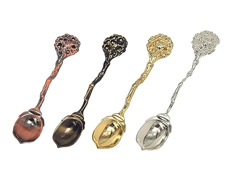 HENGRUI Cuchara Pequeña Creativa Serie de La Forma del Fruto Lindo Retro Pequeña Cuchara,Un