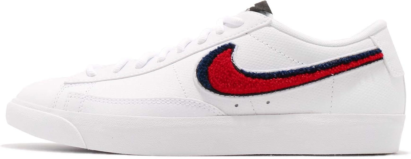 Amazon.com | Nike Men's Blazer 3D Low-Top Sneakers, Multicolour (White/University Red/White/Blue 