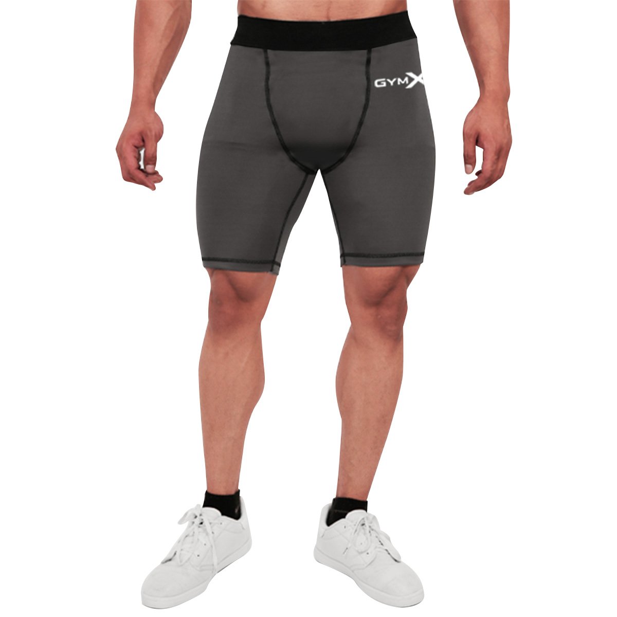 grey compression shorts