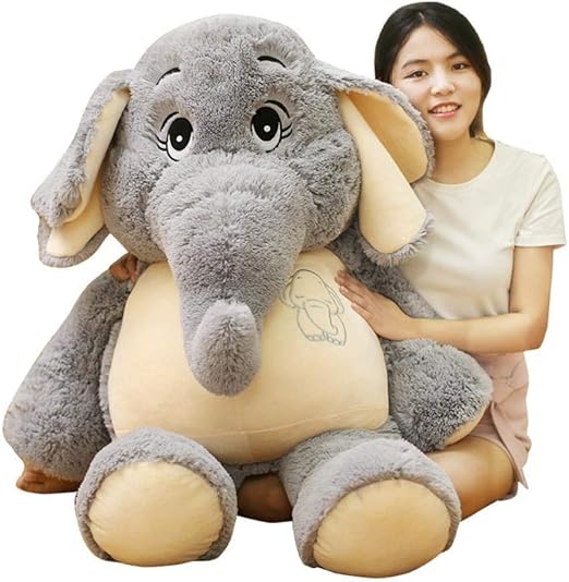 Amazon.com: Peluche gigante elefante juguetes gris grande, orejas largas de peluche elefante animal juguetes para niños regalo de Navidad para niños, gris: Clothing