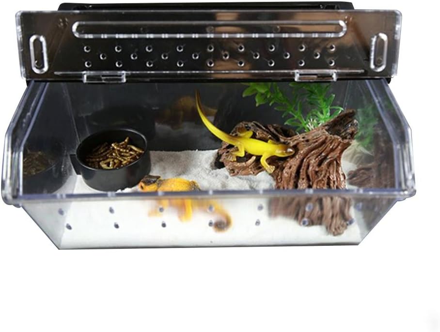 Acrylic Transparent Pet Reptiles Box Breeding Tanks Container For Lizard Chameleon Spider Snake Other Reptiles 24cmx15cmx10cm