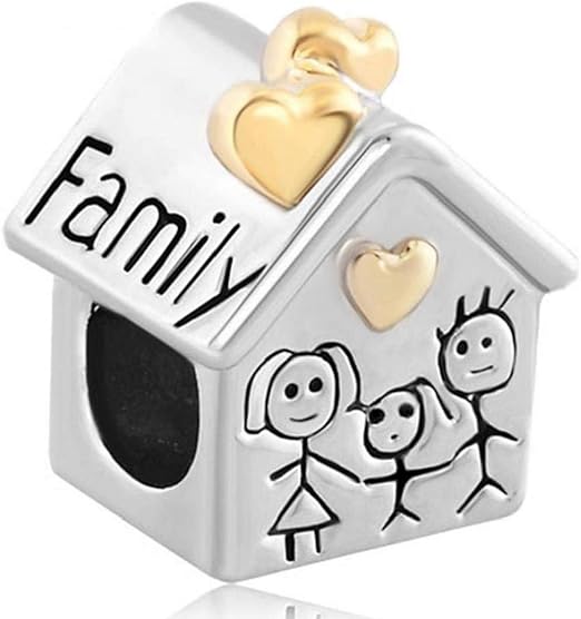 Ayrsjcl Fit Pandora Charms Silber Uberzogene Familie Herz Liebe