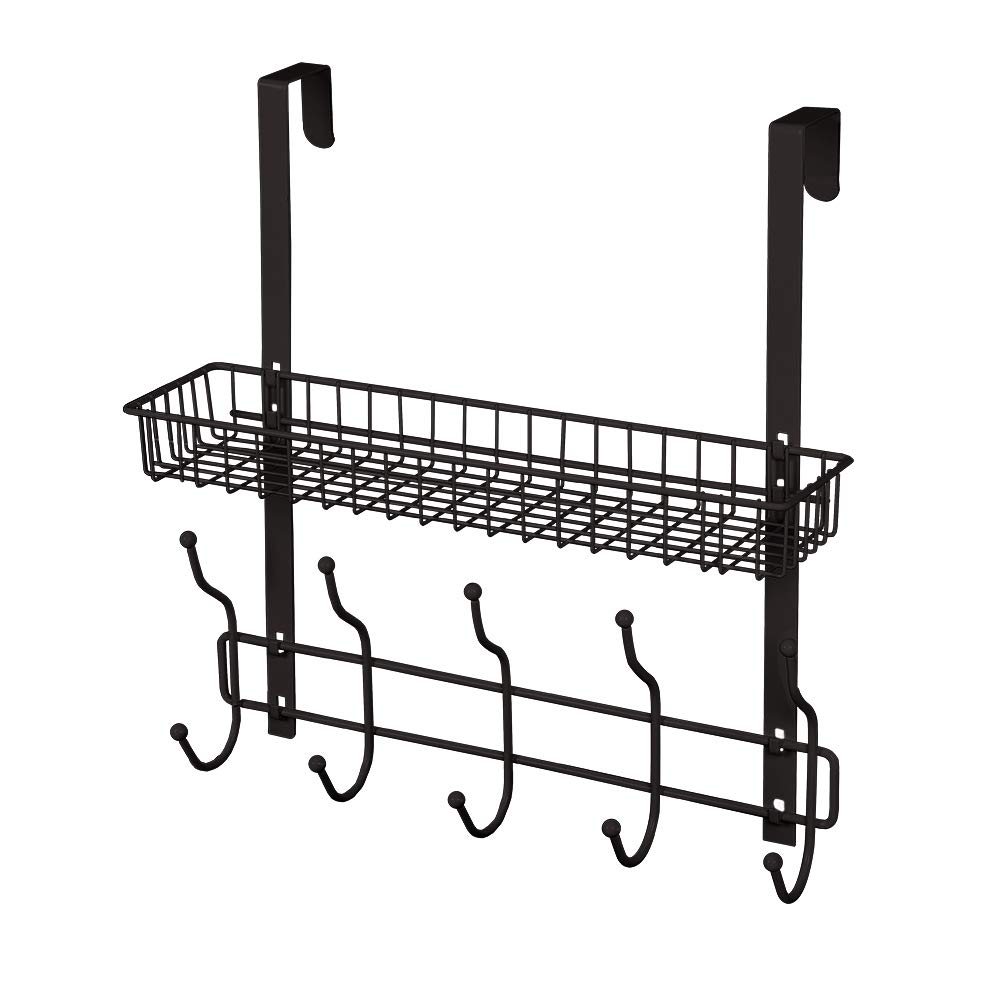 Best Over Door Coat Rack Shelf Basket