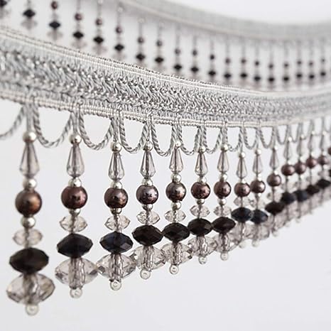 Amazon Com Wildgirl Curtain Decoration Beaded Trim Crystal Like