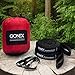 Gonex Portable Camping Hammock, Nylon Parachute Single Hammock for Travel Camp with Hammock Straps, Ultralight (Red+Deep gray)