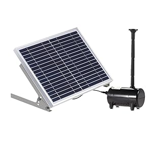 Lewisia 10W Solar Water Pump Kit with Mushroom and Blossom Spray Heads for DIY Pond Water Feature Pool Garden Patio Hydroponics Aquaculture Bird Bath Solar Power Fountain Pump