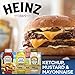 Heinz Tomato Ketchup, Yellow Mustard and Real Mayonnaise Variety Pack (49 oz Pack, Pack of 3)