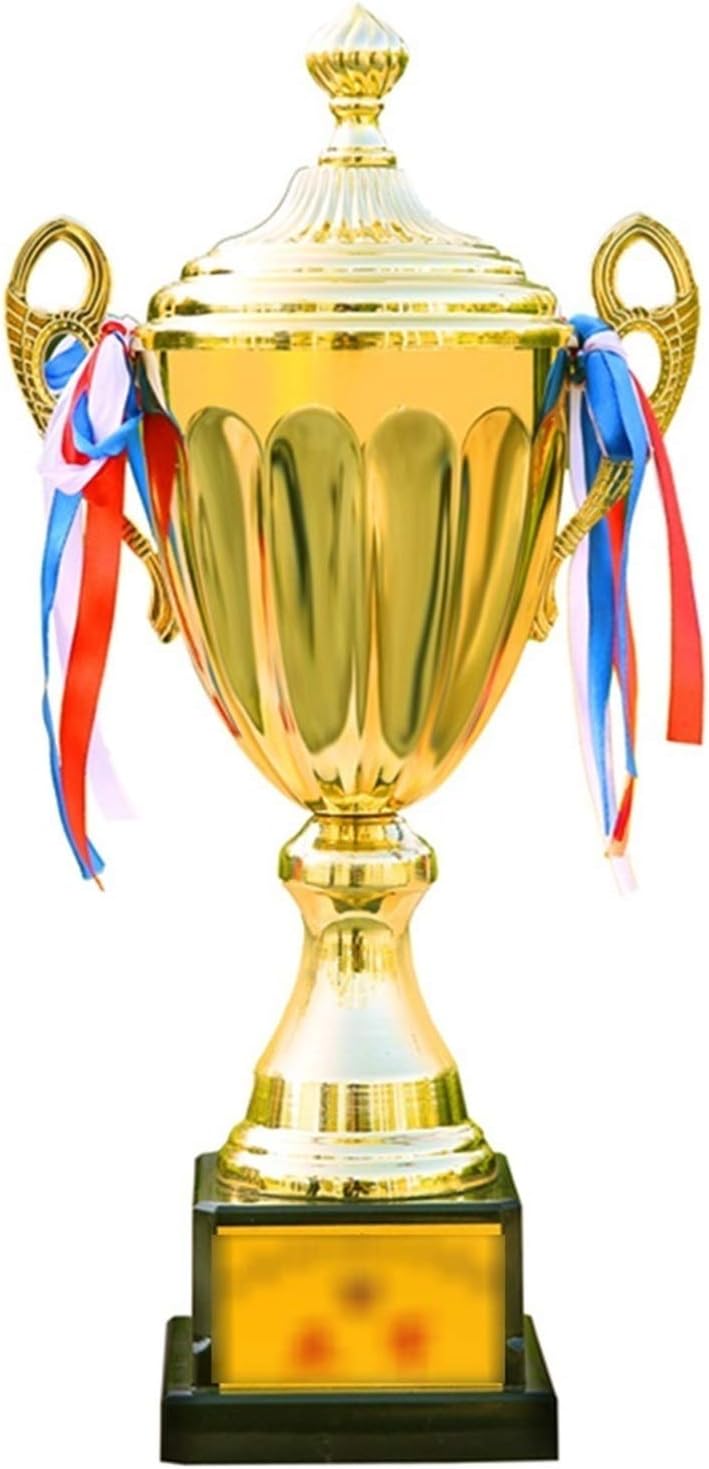 Gold Large Trophy Cup Award Metal Bowl & Handles For Club, School