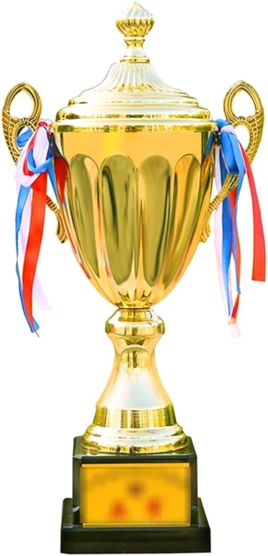 Gold Large Trophy Cup Award Metal Bowl & Handles For Club, School